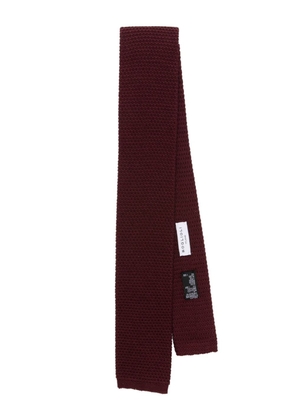 Boglioli square-tip knitted tie - Red