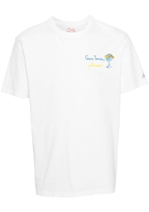 MC2 Saint Barth motif-embroidered cotton T-shirt - White