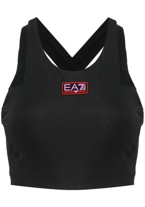 Ea7 Emporio Armani logo-detail sports bra - Black
