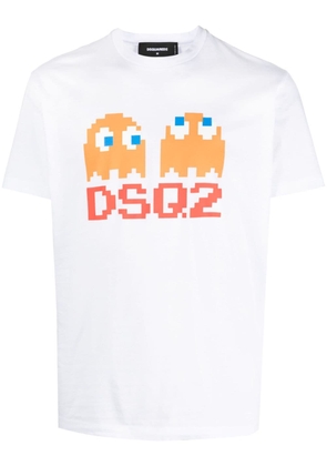 Dsquared2 pixelated graphic-print T-shirt - White