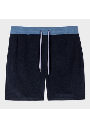 Paul Smith Navy Towelling Lounge Shorts Blue