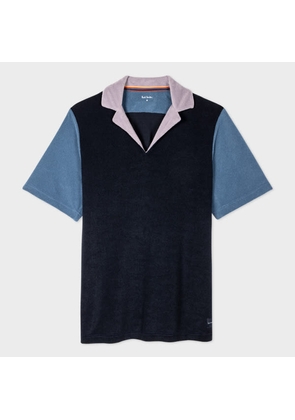 Paul Smith Navy Towelling Lounge T-Shirt Blue
