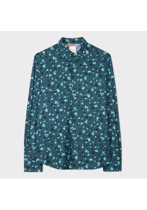 Paul Smith Slim-Fit Blue 'Hazy Floral' Shirt