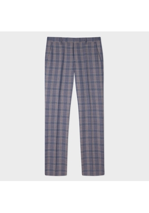 Paul Smith Slim-Fit Blue Wool Check Trousers