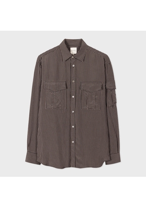 Paul Smith Casual-Fit Gingham Long-Sleeve Shirt Grey