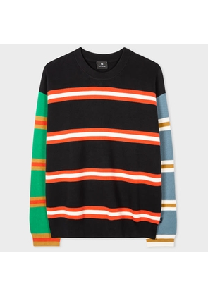 PS Paul Smith Multi-Colour Block Stripe Sweater Black