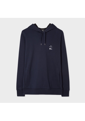 PS Paul Smith Paul Smith For University Of Nottingham - Navy 'Trent Building' Print Hoodie Blue