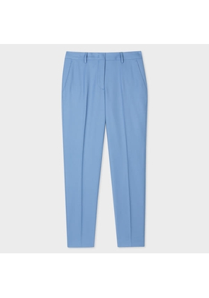 Paul Smith A Suit To Travel In - Women's Tapered-Fit Powder Blue Wool Trousers