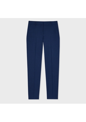 Paul Smith A Suit To Travel In - Women's Dark Blue Wool Tapered-Fit Trousers