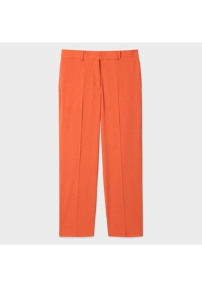 Paul Smith Women's Orange Stretch-Wool Boyfriend-Fit Trousers