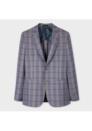 Paul Smith Slim-Fit Blue Wool Check Two-Button Blazer
