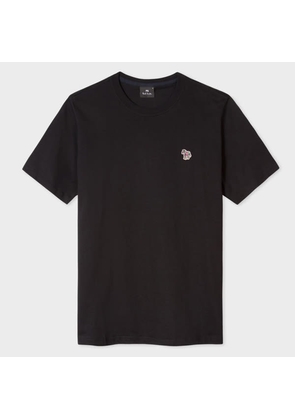 PS Paul Smith Black Cotton Zebra Logo T-Shirt