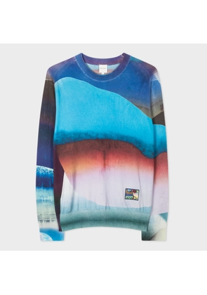Paul Smith 'Abstract' Cotton Sweater Blue