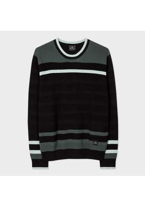 PS Paul Smith Black Stripe Crew Neck Sweater