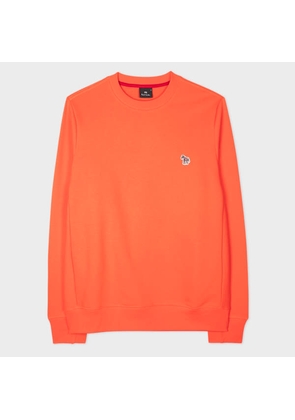 PS Paul Smith Orange Cotton Embroidered Zebra Logo Sweatshirt