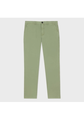 PS Paul Smith Tapered-Fit Pale Khaki Stretch-Cotton Chinos Green