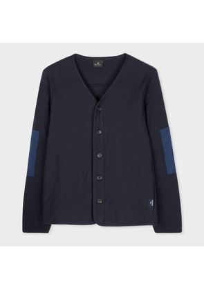 PS Paul Smith Navy Stretch-Cotton Quilted Jacket Blue