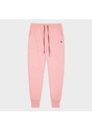 PS Paul Smith Women's Pale Pink Lounge Zebra Logo Cotton Sweatpants