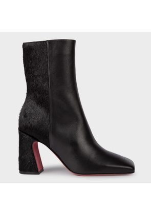 Paul Smith Women's Leather And Calf-Hair Black 'Agnes' Ankle Boots