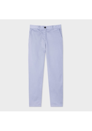 PS Paul Smith Women's Lilac Stretch-Cotton Slim-Fit Chinos Blue