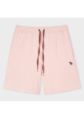 PS Paul Smith Women's Pink Zebra Logo Cotton Jersey Shorts