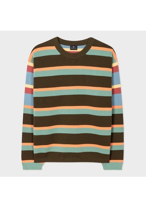 PS Paul Smith Cotton 'Mix Up' Stripe Sweater Green