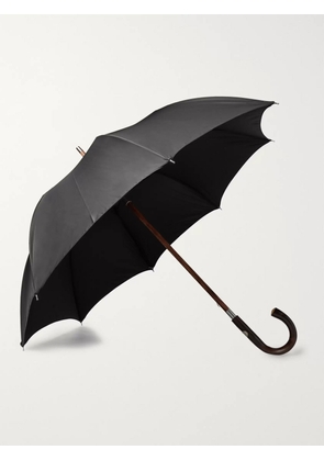 FRANCESCO MAGLIA - Chestnut Wood-Handle Umbrella - Men - Black