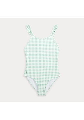Gingham Ruffled One-Piece Swimsuit