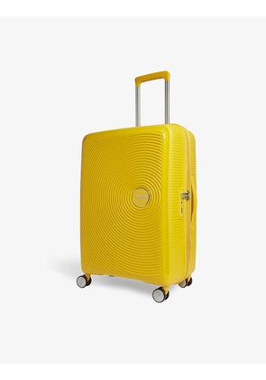 American Tourister Bass Black Soundbox Expandable Four Wheel Suitcase, Size: 67cm