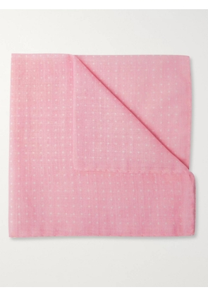 Anderson & Sheppard - Polka-Dot Cotton-Voile Pocket Square - Men - Pink