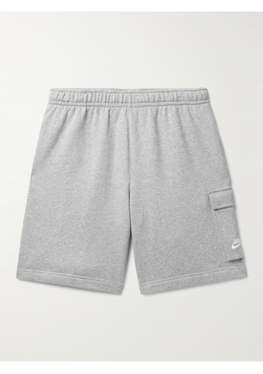 Nike - Sportswear Club Wide-Leg Cotton-Blend Jersey Cargo Shorts - Men - Gray - XS