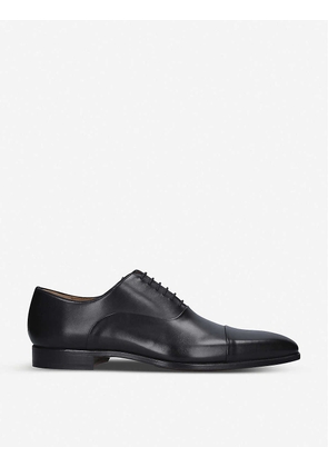 Toe cap leather oxford shoes