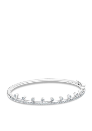De Beers Jewellers White Gold And Diamond Dewdrop Bangle