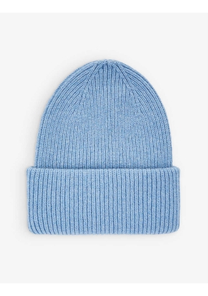 Knitted recycled-merino wool beanie hat