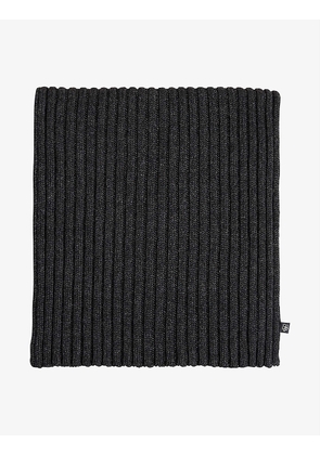Camen logo-plaque knit scarf