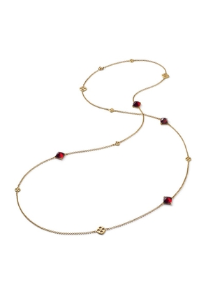 Baccarat Gold Vermeil Mini Médicis Red Long Necklace