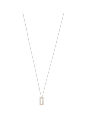 Le Gramme Sterling Silver Rectangle Necklace