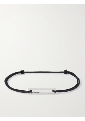 Le Gramme - 1.7g Silver Cord Bracelet - Men - Black