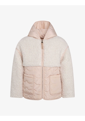 Faux-shearling trim padded jacket 4-14 years