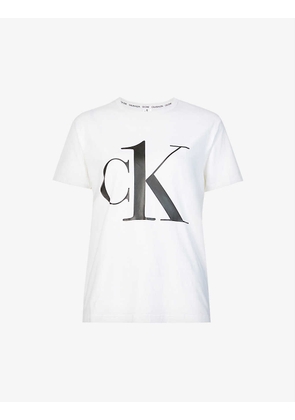 CK logo-print stretch cotton-jersey T-shirt