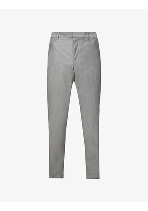 Tapered slim-fit stretch cotton-blend chinos