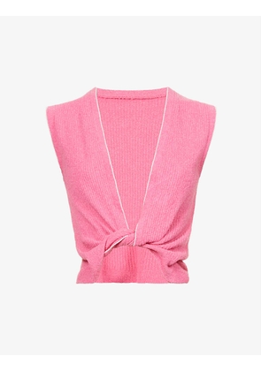 Le Haut Noué knotted cotton-blend knit top