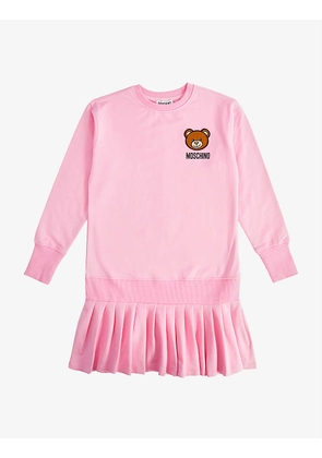 Mini Bear logo-print stretch-cotton-jersey dress 4-14 years