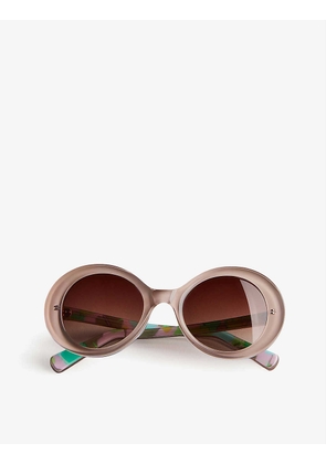 Sixties round-frame acetate sunglasses