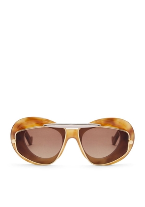 Loewe Eyewear Double-Frame Wing Sunglasses