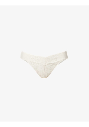 Daily Lace mid-rise stretch-lace thong