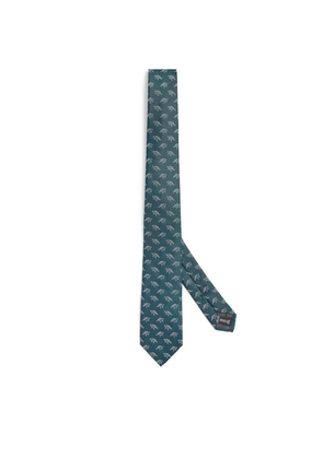 Giorgio Armani Mulberry Silk-Cotton Turtle Tie