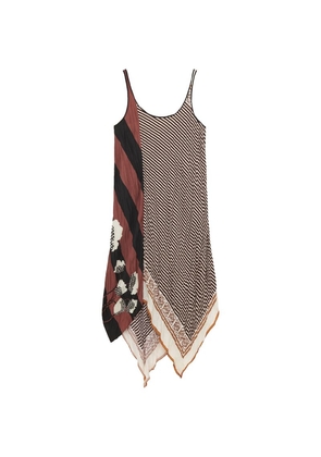 Loewe X Paula'S Ibiza Striped Asymmetric Mini Dress