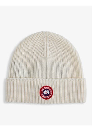 Arctic Disc ribbed wool beanie hat