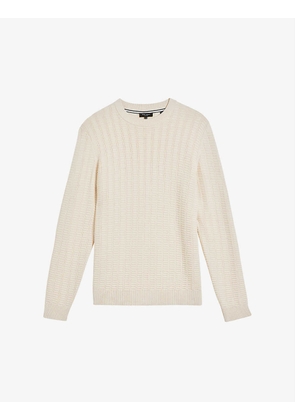 Crannog textured-detail cotton-blend jumper